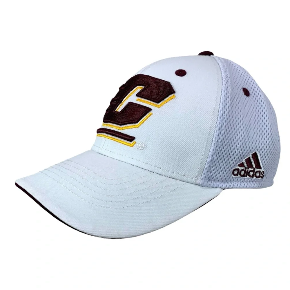 Adidas Central Michigan‎ Chippewas Hat White Adjustable CMU C Logo Cap